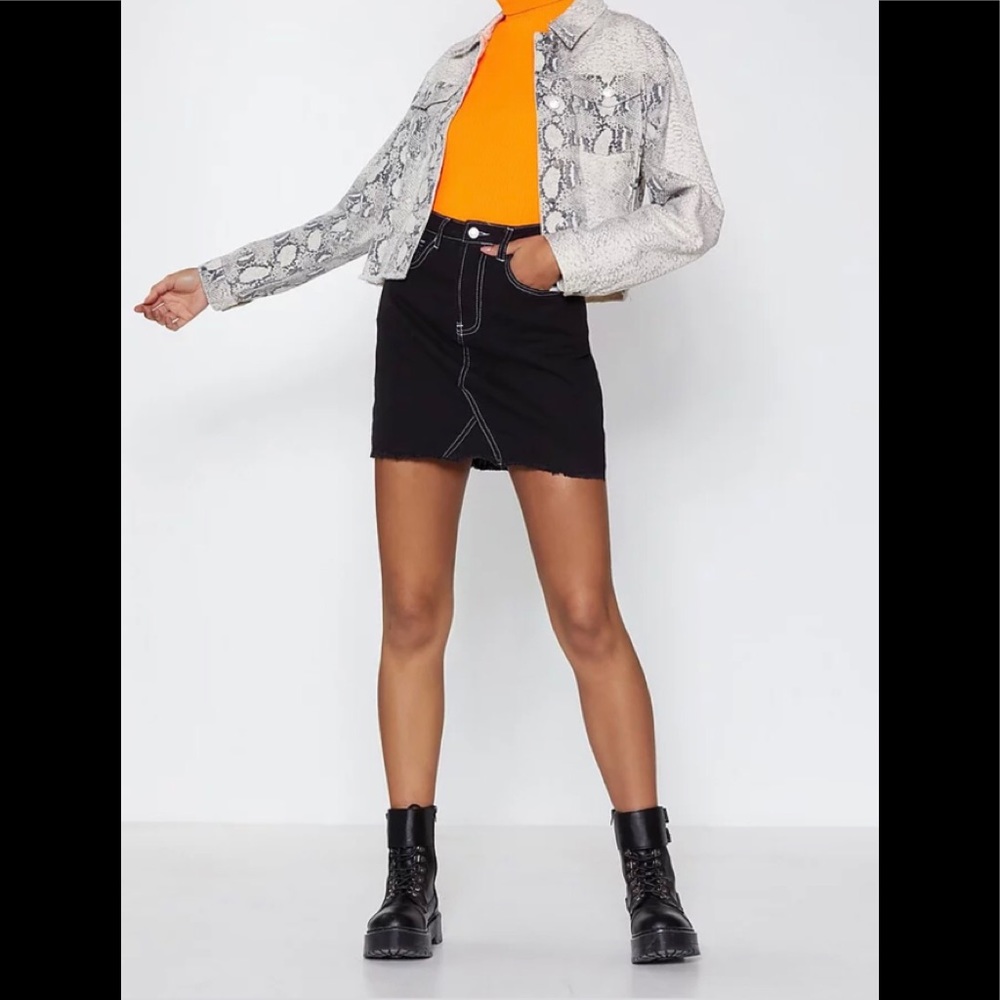 NWT Momokrom snakeskin denim jacket